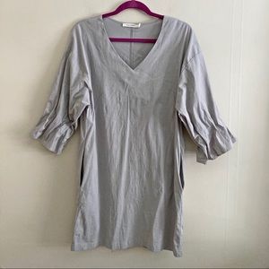 ELLISON gray pocket 3/4 sleeve dress